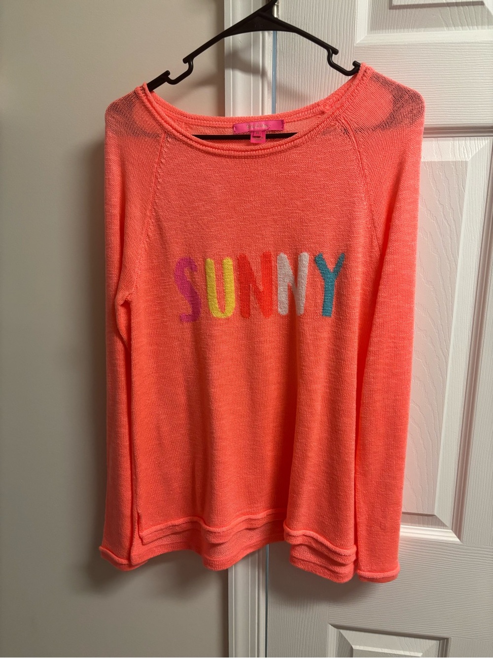 Womens Coral 'Sunny' Knit Long-Sleeve Top